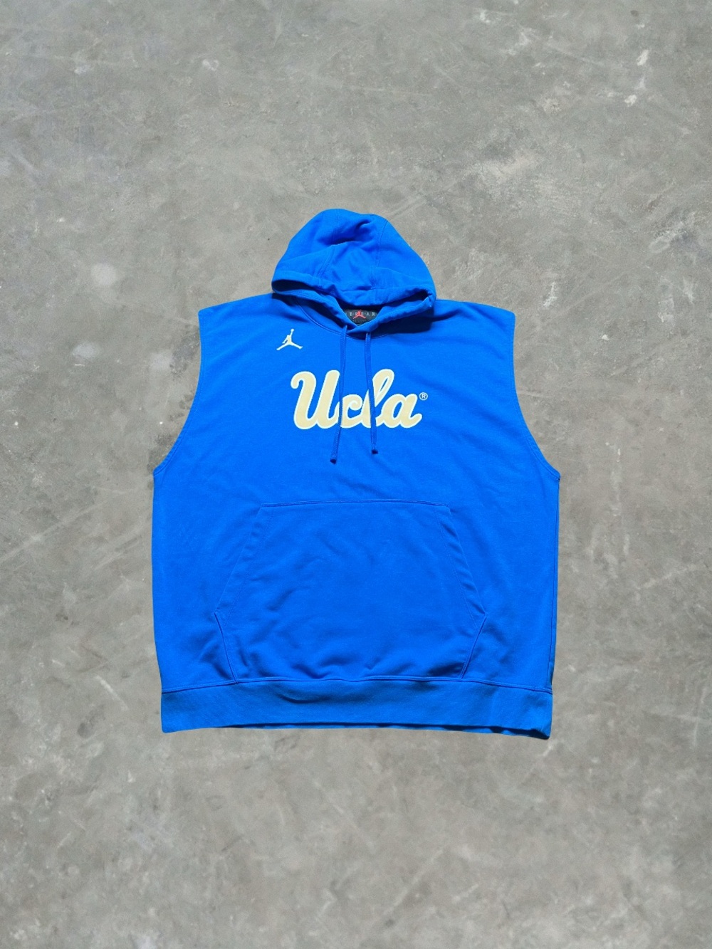 UCLA Bruins Jordan Brand Sleeveless Hoodie College Football NCAA Blue/Gold